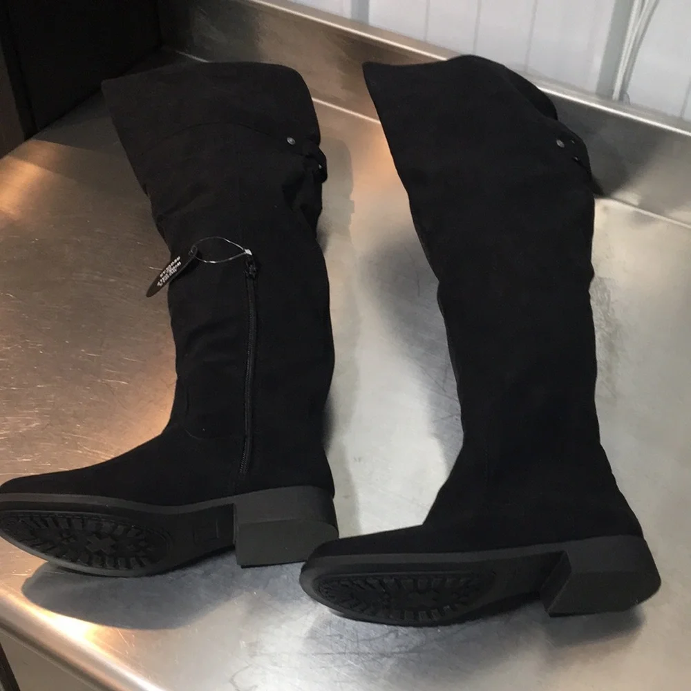 Sun + Stone Black Over-the-Knee Boots